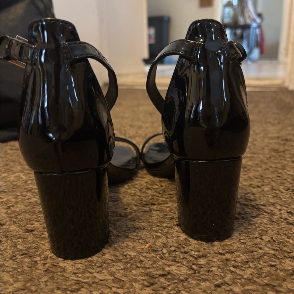 Calvin Klein Black Stiletto Heels with Ankle Strap - Picture 5 of 6
